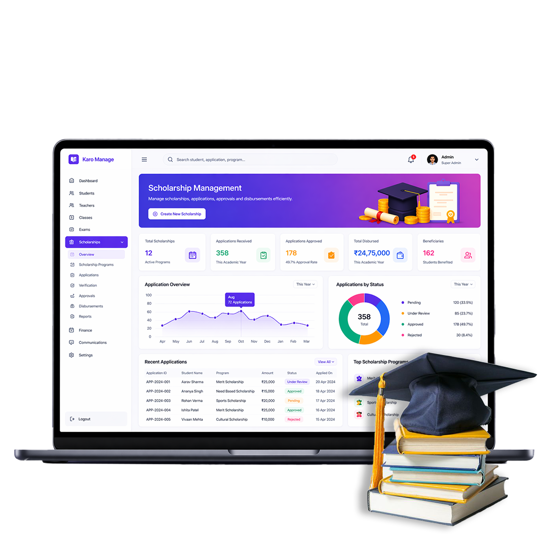 scholarship and discount management for schools